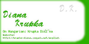 diana krupka business card